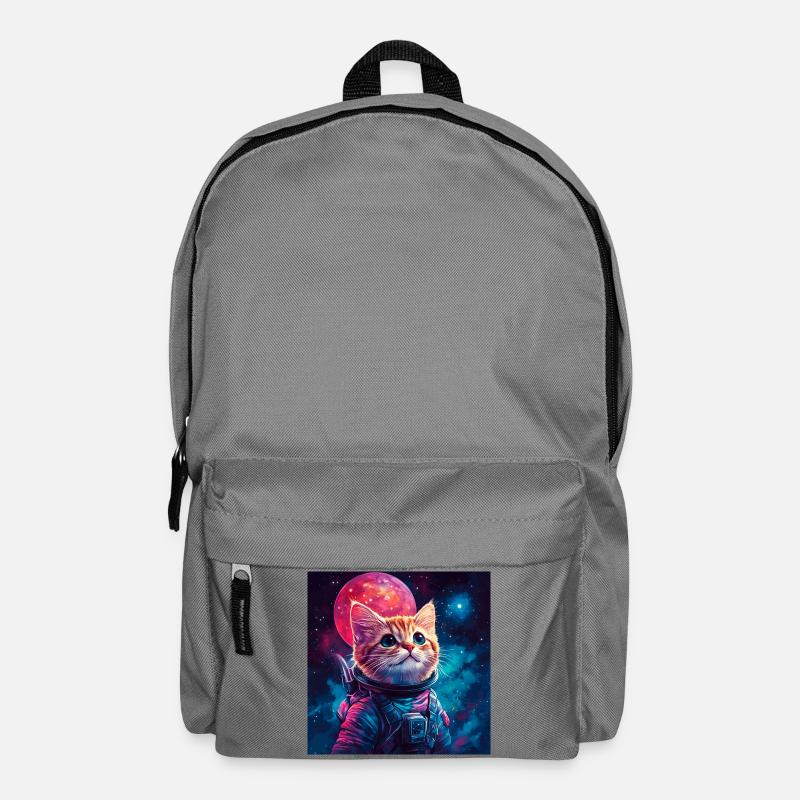 Cat astronaut pink space - Backpack - elephant grey
