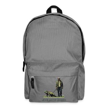 EXE AUSFÜHREN Lustiges Nerd IT Pixel Echse Design - Rucksack - Mittelgrau - Vorne