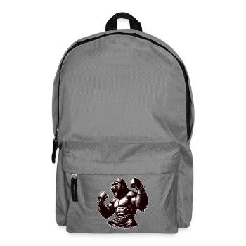 Gorilla Boxer Fighter Boxing Roars Gift - Backpack - elephant grey - Front