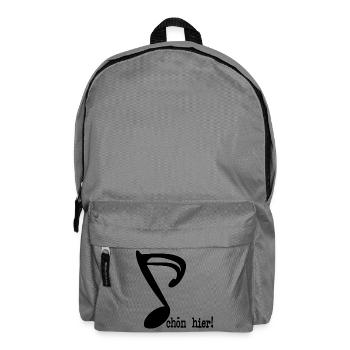 SCHÖN HIER SPRÜCHE MUSIKNOTE - Rucksack - Mittelgrau - Vorne