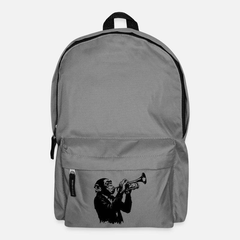 Affen-Trompeter | The Monekey Dance Banksy Style - Rucksack - Mittelgrau