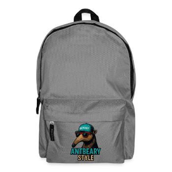 Antbeary Style Aardvark Cartoon - Backpack - elephant grey - Front