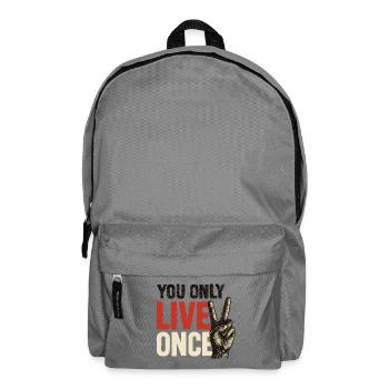 Du Lebst Nur Einmal Vintage - Rucksack - Mittelgrau - Vorne