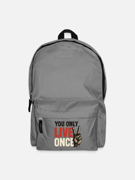 You only live vintage once - Backpack - elephant grey