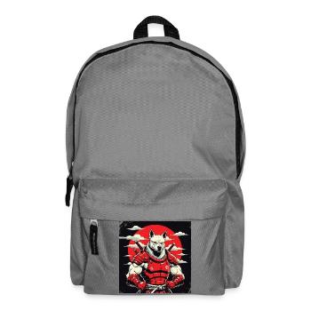 Samurai Dog Guardian - Backpack - elephant grey - Front