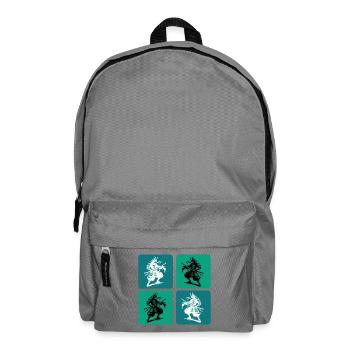 Samurai Japan Vintage Design - Backpack - elephant grey - Front