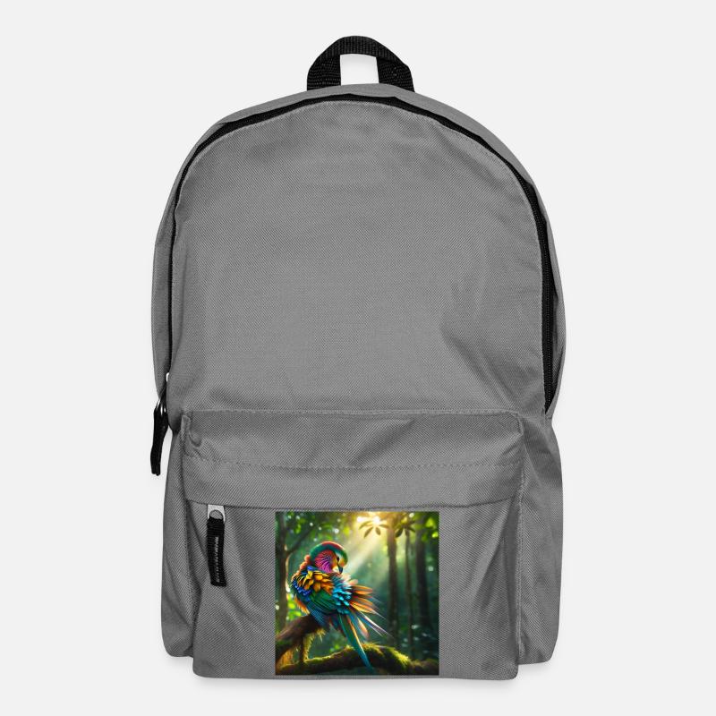 Aventure en forêt avec des couleurs et de la lumière - Sac à dos - gris éléphant