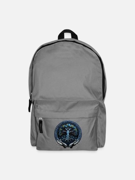 Wasser und Weisheit Der mystische keltische Baum des Lebens - Rucksack - Mittelgrau
