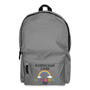GLÜCKLICHEN TAG WÜNSCHEN - REGENBOGEN - Rucksack - Mittelgrau - Vorne