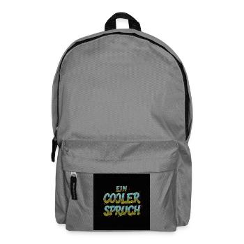 Bunte Sprüche T-Shirt - Rucksack - Mittelgrau - Vorne