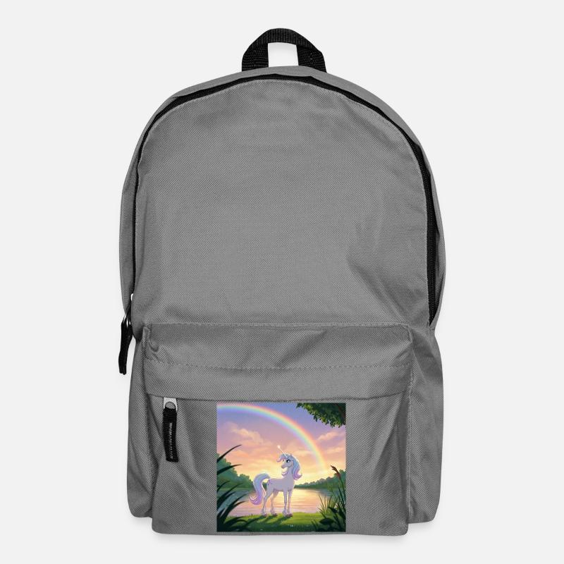 Einhorn unter dem Regenbogen - Rucksack - Mittelgrau
