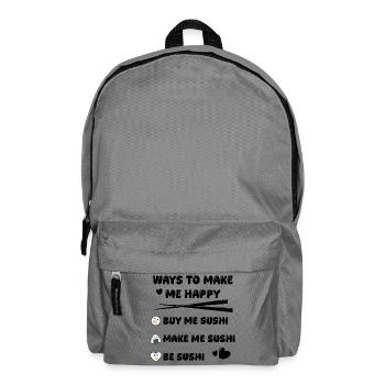 Sushi Spruch lustig - Süßes Sushi Design - Rucksack - Mittelgrau - Vorne