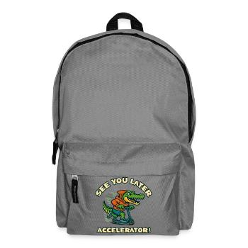 Crocodile en scooter - Sac à dos - gris éléphant - Devant