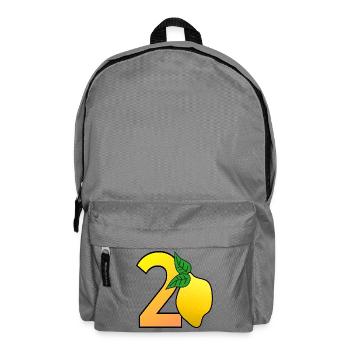 Number Twenty - Lemon - 20 - Backpack - elephant grey - Front