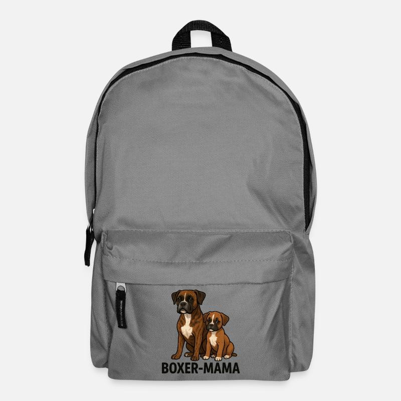 Boxer-Mama – Liebe auf vier Pfoten - Rucksack - Mittelgrau