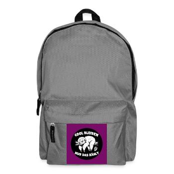 Cool bleiben immer mit der Ruhe lustiges Faultier - Rucksack - Mittelgrau - Vorne