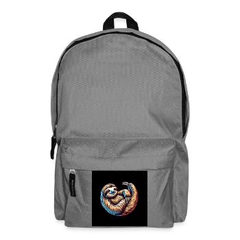 Cool bleiben immer mit der Ruhe lustiges Faultier - Rucksack - Mittelgrau - Vorne