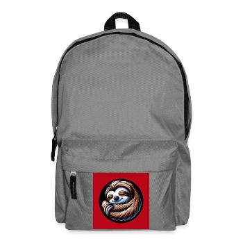 Faultier - cool bleiben immer mit der Ruhe - Rucksack - Mittelgrau - Vorne