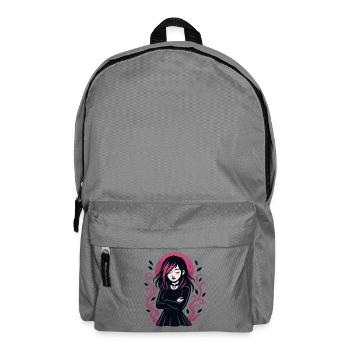 Fille gothique lune rose - Sac à dos - gris éléphant - Devant
