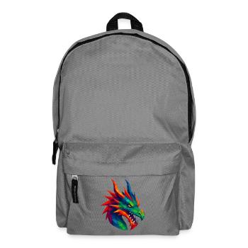 WPAP Stil Tiere - Drache - Rucksack - Mittelgrau - Vorne