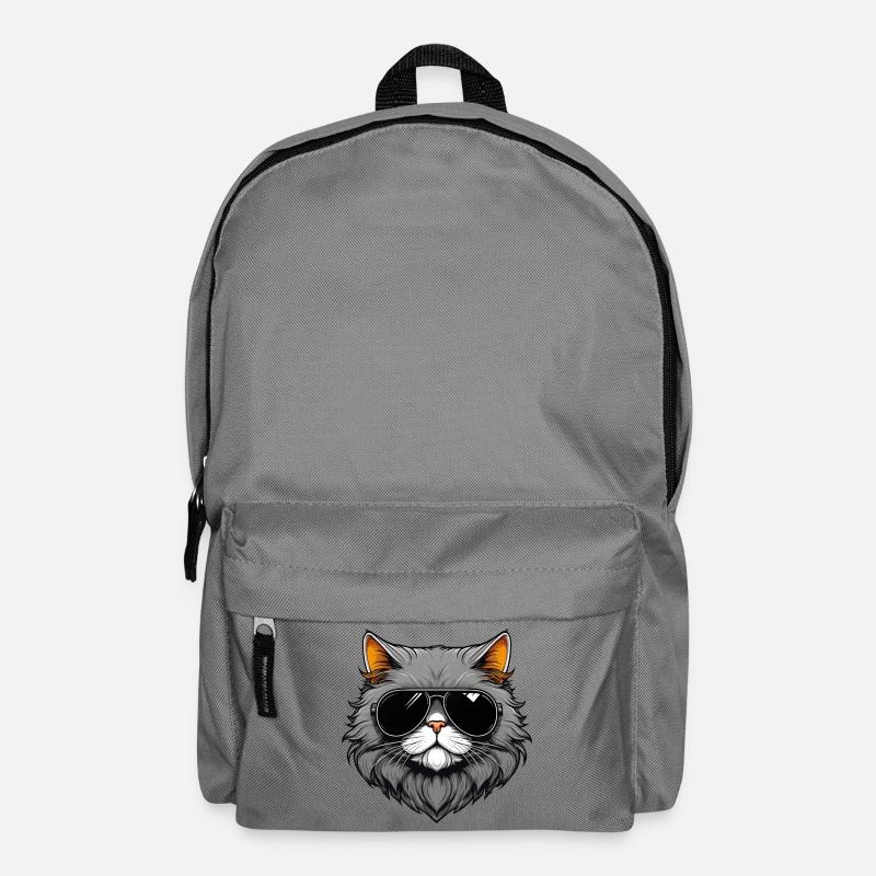 Chat zen avec lunettes de soleil - Sac à dos - gris éléphant