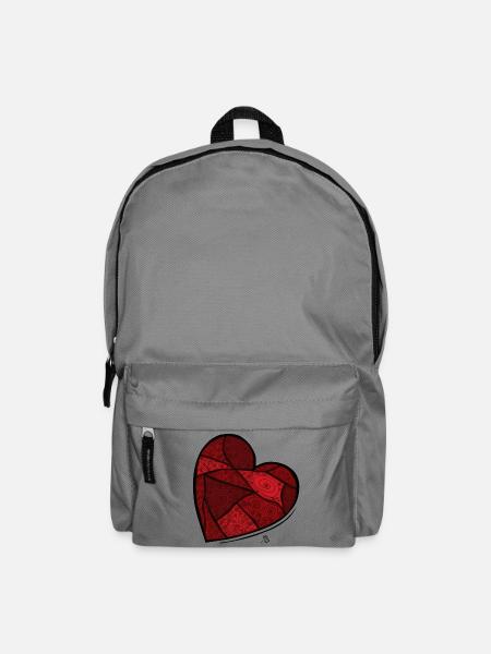 gebrochenes Herz - Rucksack - Mittelgrau