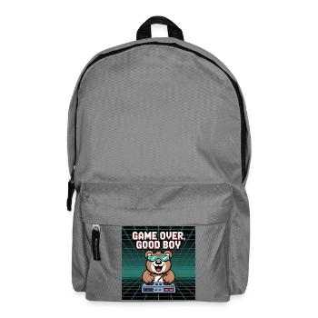 Retro Gaming Cute DJ Bear - Backpack - elephant grey - Front