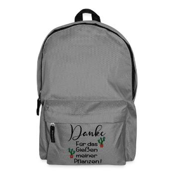 PFLANZENBEWÄSSERUNG DANKE URLAUB - Rucksack - Mittelgrau - Vorne