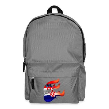 Croatia Flag - Croatia - Ninja - Backpack - elephant grey - Front