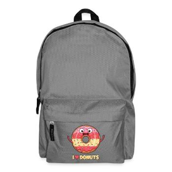 I Love Donuts - Backpack - elephant grey - Front