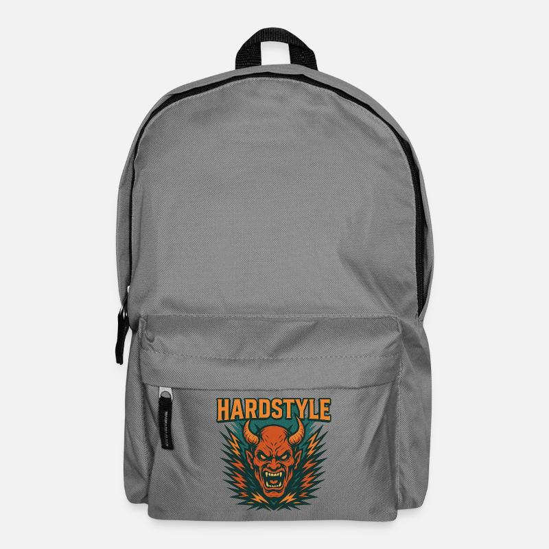 Hardstyle Dämonen Motiv - Rucksack - Mittelgrau