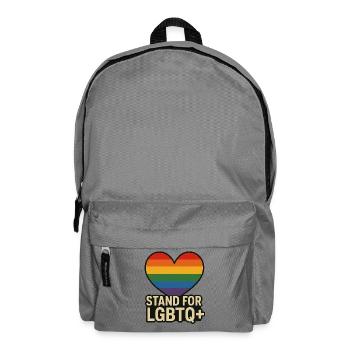 Pride Heart LGBT Support Design - Backpack - elephant grey - Front