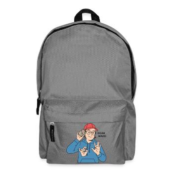 Sign Language Ocean Waves - Backpack - elephant grey - Front