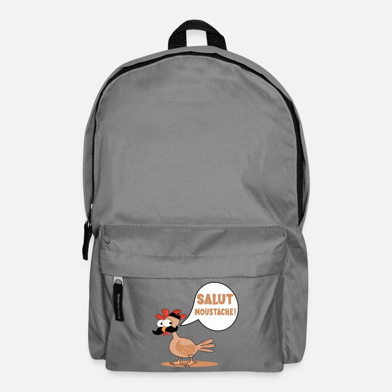 HÜHNER HÜHNER HI SCHNURRBART - Rucksack - Mittelgrau