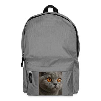 Detailreiche Katzenaugen Design - Rucksack - Mittelgrau - Vorne