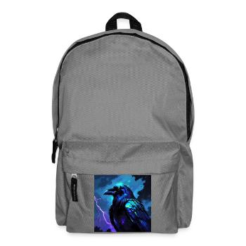 Art du corbeau de nuit électrique - Sac à dos - gris éléphant - Devant