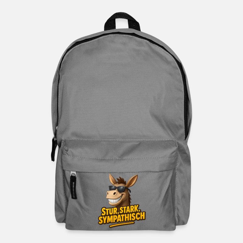 Lässiges Eselfreund-Design mit Sonnenbrille 3D - Rucksack - Mittelgrau