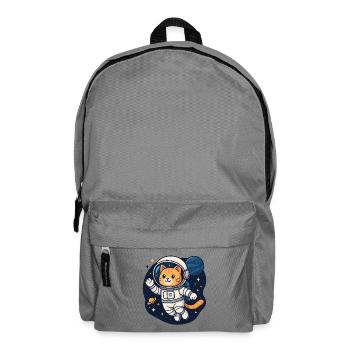 Space Cat Adventure – Kawaii Astronaut Shirt - Rucksack - Mittelgrau - Vorne