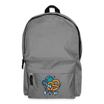 Astronaut with pretzel - Backpack - elephant grey - Front