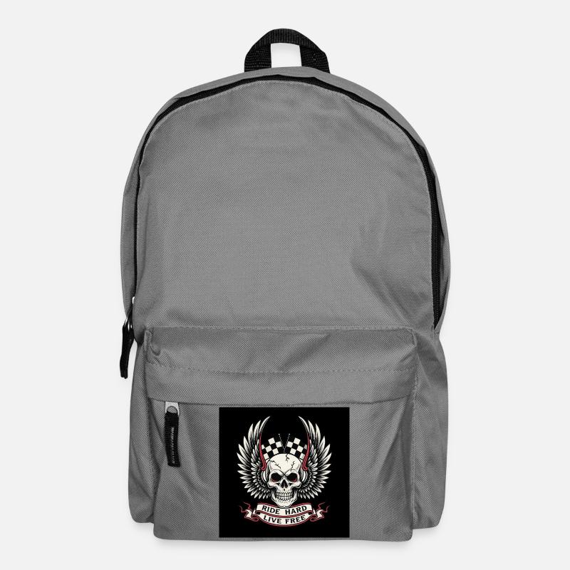 Live Free Skull Design - Rucksack - Mittelgrau