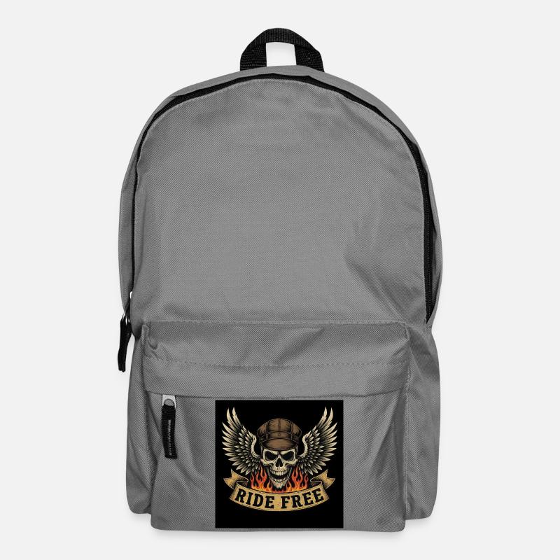 Biker Skull Design - Rucksack - Mittelgrau