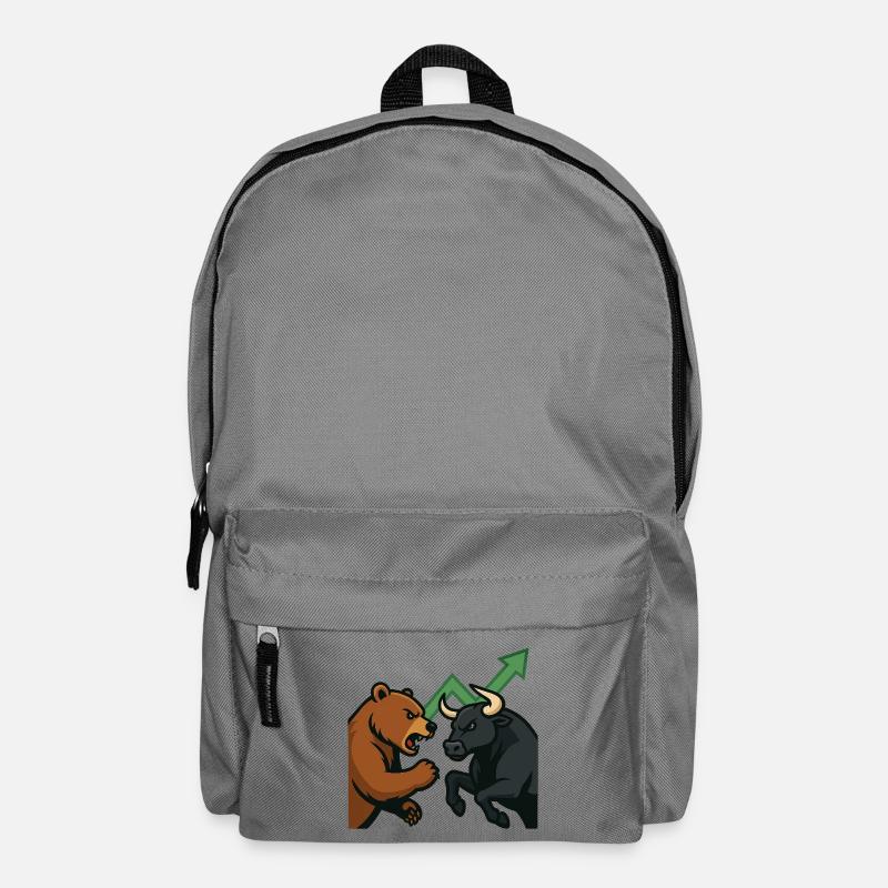 Bären und Bullen Kampf Chart - Rucksack - Mittelgrau
