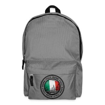 Silhouette de point de repère de l’Italie avec des couleurs de drapeau - Sac à dos - gris éléphant - Devant