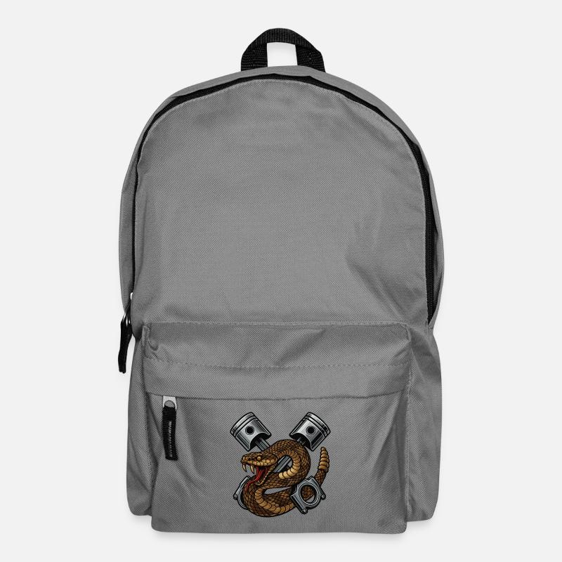 Schlange mit Kolben, Retro - Rucksack - Mittelgrau