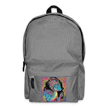 Psychedelischer Walddrache Illustration - Rucksack - Mittelgrau - Vorne