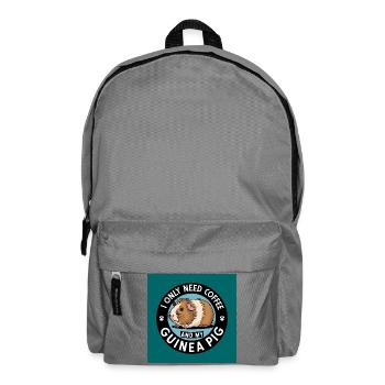 Kaffeeliebhaber und Meerschweinchen - Rucksack - Mittelgrau - Vorne