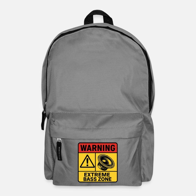Avertissement de zone de basses extrêmes - Sac à dos - gris éléphant