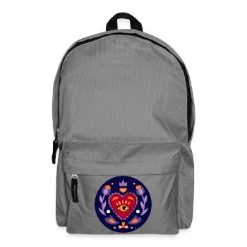 Mystisches Herz - Rucksack - Mittelgrau - Vorne