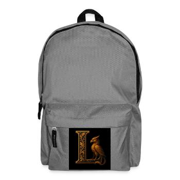 L – Magic ornament with phoenix - Backpack - elephant grey - Front
