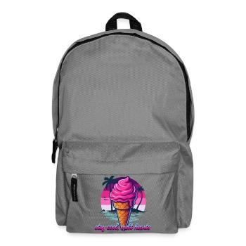 Pink Eiscreme Sunset Design - Backpack - elephant grey - Front